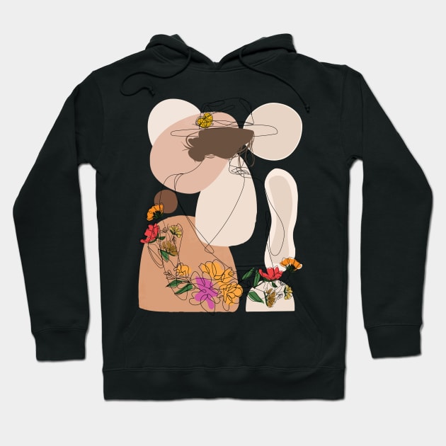 Beautiful Woman in a garden Hoodie by Art by Ergate